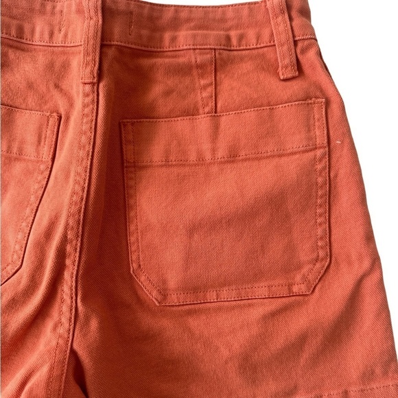 Madewell Camp Cotton Shorts in Tangerine - Picture 7 of 9